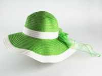 Соломенная шляпа Легже 40 см зеленая