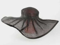 Соломенная шляпа Льен 57 см черная