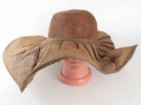 Соломенная шляпа Лен 57 см коричневая