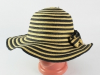 Соломенная шляпа Мьель 34 см черно-желтая