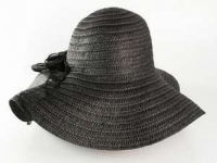 Соломенная шляпа Силько 46 см черная
