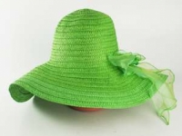 Соломенная шляпа Силько 46 см зеленый