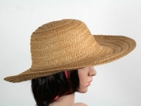 Соломенная шляпа Тисаж 42 см коричневый