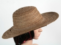 Соломенная шляпа Тисаж 42 см темно-коричневая