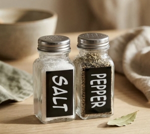 Солонка и перечница Salt pepper стекло  9,5*4 см