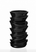 Ваза керамическая Виток черная 24 см