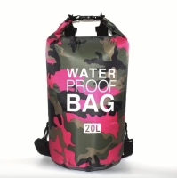 Водонепроникна сумка 20 л камуфляж Рожевий waterproof bag