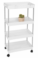 Узкая полка тележка Big на колесах для ванной и кухни на 4 яруса 40x22x80см
